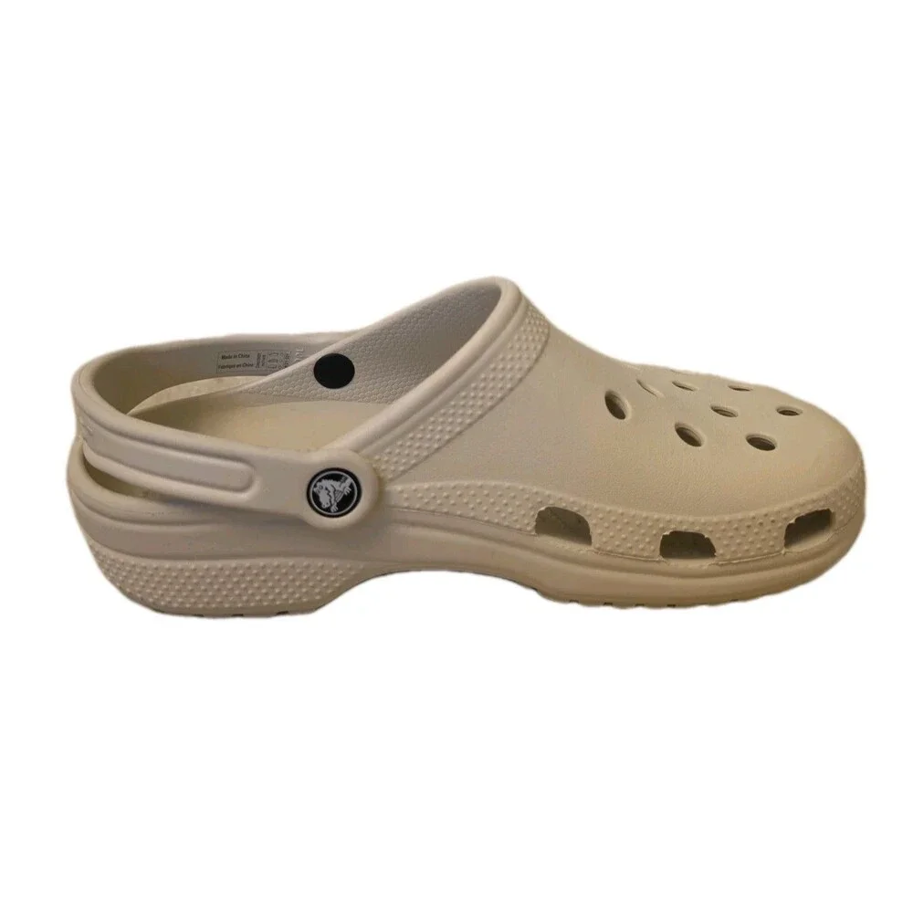Crocs Unisex Classic Clog Off White/Beige, Size Mens 7 Womens 9